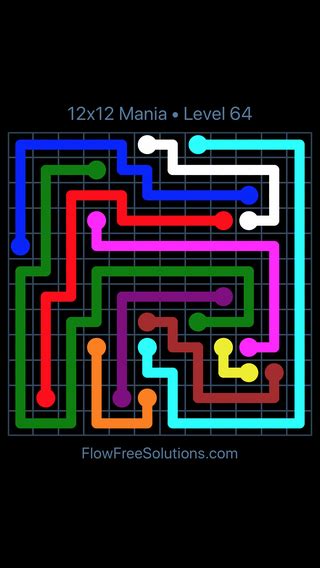 FREE SOLUTIONS to the Brand New Flow Free 12x12 Mania .